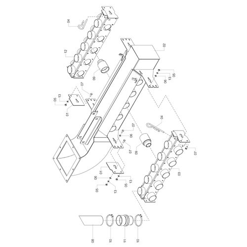 Duto principal do sist. de distribuição 1248826 (CONJUNTO COMPLETO) Duto principal do sist. de distribuição 1248826 (CONJUNTO COMPLETO)