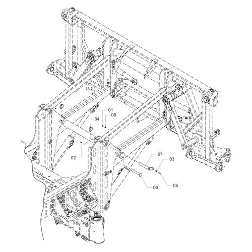 Elementos de fixação módulo quadro 1248943 (CONJUNTO COMPLETO)