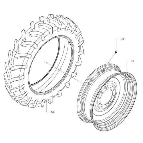 MÓDULO PNEU IF340/85R38 - DIREITO 1249478 (CONJUNTO COMPLETO)