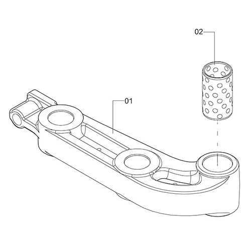 Braço de articulação inferior - prensado 1249576 (CONJUNTO COMPLETO) Braço de articulação inferior - prensado 1249576 (CONJUNTO COMPLETO)