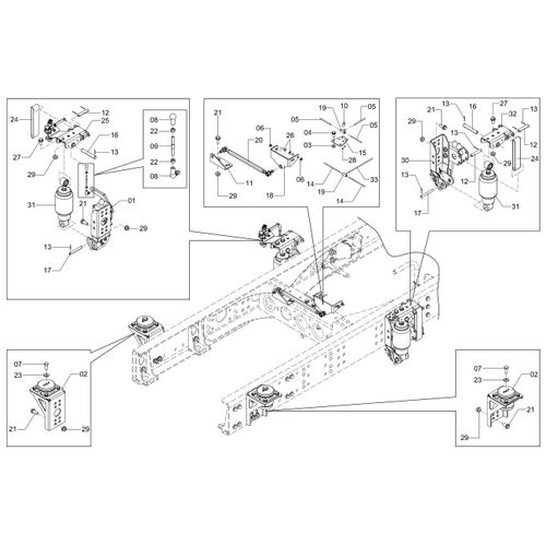 Conjunto suspensão de cabine 1249695 (CONJUNTO COMPLETO) Conjunto suspensão de cabine 1249695 (CONJUNTO COMPLETO)