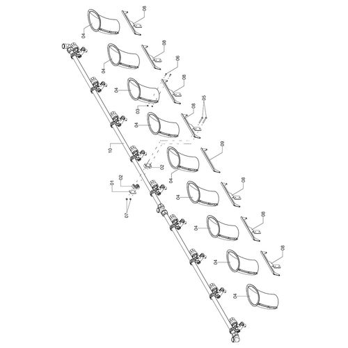 Conjunto ramal 9 bicos esq. com dutos 1250104 (CONJUNTO COMPLETO) Conjunto ramal 9 bicos esq. com dutos 1250104 (CONJUNTO COMPLETO)