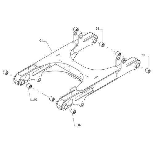 Braço levante superior prensado 42m 1250243 (CONJUNTO COMPLETO) Braço levante superior prensado 42m 1250243 (CONJUNTO COMPLETO)