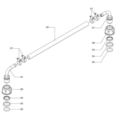 Conjunto mangueira de retorno 1120 1250400 (CONJUNTO COMPLETO) Conjunto mangueira de retorno 1120 1250400 (CONJUNTO COMPLETO)