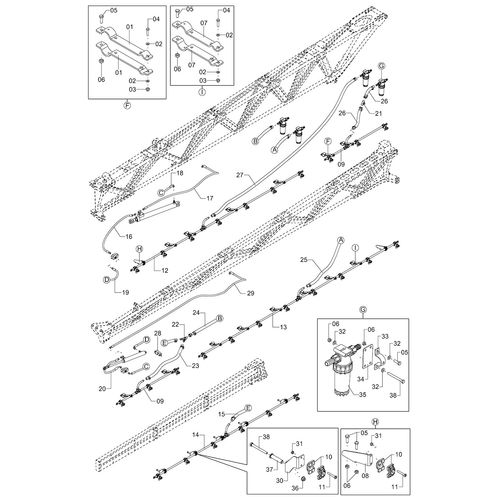 Módulo barra esq 30m - 500mm bijet ISO 1250560 (CONJUNTO COMPLETO) Módulo barra esq 30m - 500mm bijet ISO 1250560 (CONJUNTO COMPLETO)
