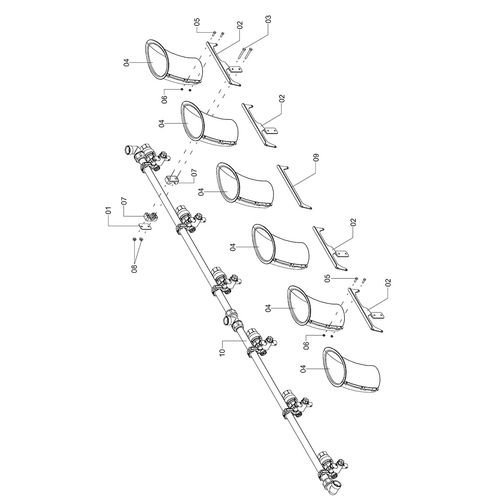 Conjunto ramal 6 bicos esq. com dutos 1251087 (CONJUNTO COMPLETO) Conjunto ramal 6 bicos esq. com dutos 1251087 (CONJUNTO COMPLETO)