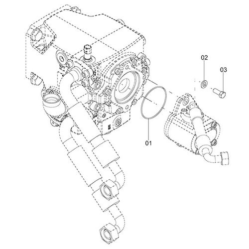 ELEMENTO LIGAÇÃO BOMBA 32CC 1251233 (CONJUNTO COMPLETO)