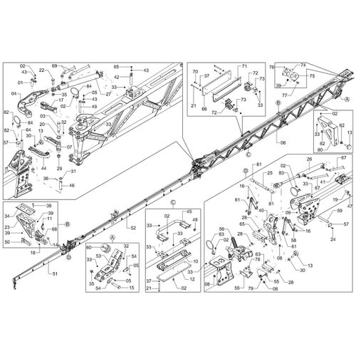 Estrutura esquerda - barra 42m 1251328 (CONJUNTO COMPLETO) Estrutura esquerda - barra 42m 1251328 (CONJUNTO COMPLETO)