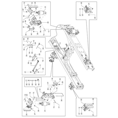 Conjunto suspensão de cabine 1251370 (CONJUNTO COMPLETO) Conjunto suspensão de cabine 1251370 (CONJUNTO COMPLETO)
