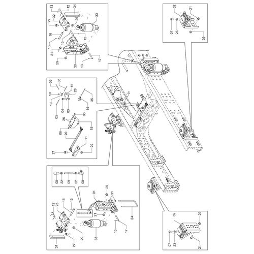 Conjunto suspensão de cabine 1251619 (CONJUNTO COMPLETO) Conjunto suspensão de cabine 1251619 (CONJUNTO COMPLETO)