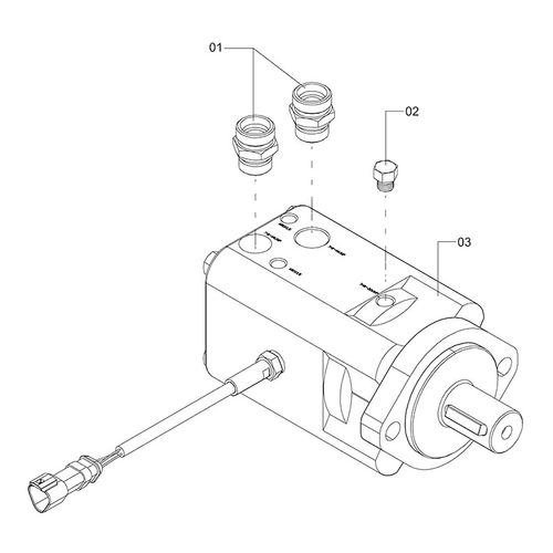 Motor hidr 80cc com conexões cabo 4600mm 1252468 (CONJUNTO COMPLETO) Motor hidr 80cc com conexões cabo 4600mm 1252468 (CONJUNTO COMPLETO)