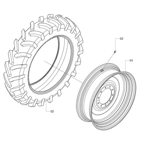 Módulo pneu IF320/90 R42 direito 1253270 (CONJUNTO COMPLETO) Módulo pneu IF320/90 R42 direito 1253270 (CONJUNTO COMPLETO)