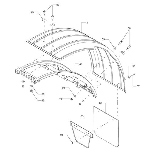 Módulo paralama traseiro direito 1253293 (CONJUNTO COMPLETO) Módulo paralama traseiro direito 1253293 (CONJUNTO COMPLETO)