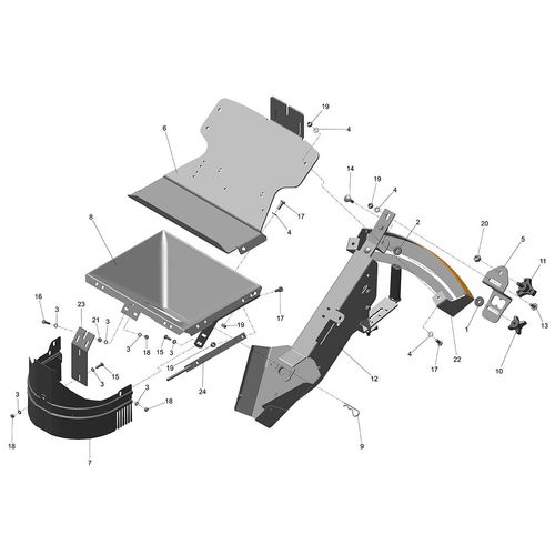 Conjunto ponto de queda direito mecânico 1253575 (CONJUNTO COMPLETO) Conjunto ponto de queda direito mecânico 1253575 (CONJUNTO COMPLETO)