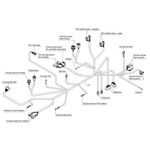 Chicote principal cabine-2030 MASTERFLOW 1255545 (CONJUNTO COMPLETO) Chicote principal cabine-2030 MASTERFLOW 1255545 (CONJUNTO COMPLETO)