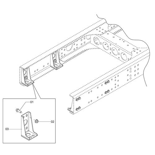 Conjunto de fixação do tanque 300L - 1257144 - VERSÃO - SAP-2019/2-  -0