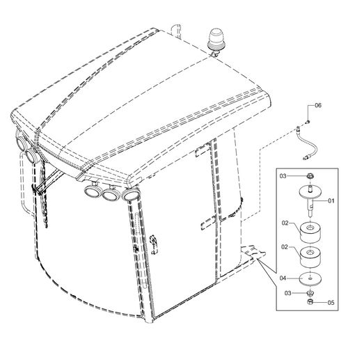 Elemento de ligação da cabine - 1259518 - VERSÃO - 2019/2-  -0