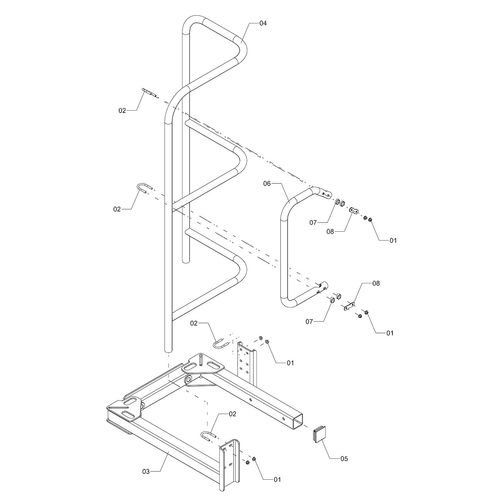 Módulo corrimão plataforma auxiliar 1260053 (CONJUNTO COMPLETO) Módulo corrimão plataforma auxiliar 1260053 (CONJUNTO COMPLETO)