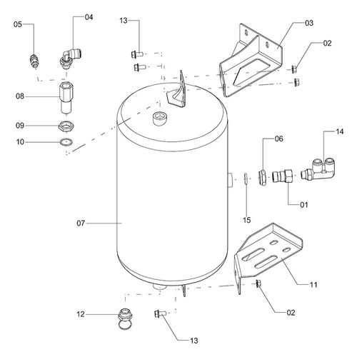 Subconjunto reservatório pneumático 1260815 (CONJUNTO COMPLETO) Subconjunto reservatório pneumático 1260815 (CONJUNTO COMPLETO)