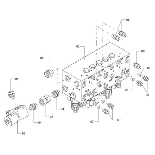 Comando hidr. barras 5 funç/4 proporc - 1261984 - VERSÃO - SAP-2019/7-  -0