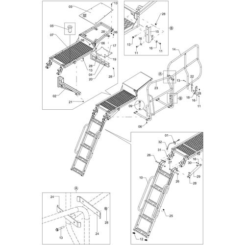 Plataforma lateral esq completa 1262564 (CONJUNTO COMPLETO)