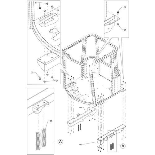 Elemento de ligação da cabine 1263396 (CONJUNTO COMPLETO) Elemento de ligação da cabine 1263396 (CONJUNTO COMPLETO)