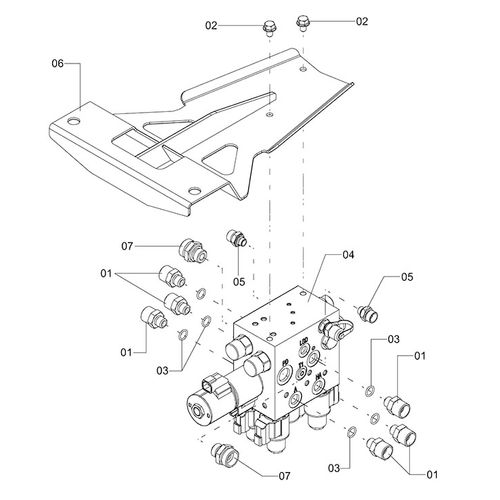 Bloco direção auxiliar c/ conexões 1263440 (CONJUNTO COMPLETO) Bloco direção auxiliar c/ conexões 1263440 (CONJUNTO COMPLETO)
