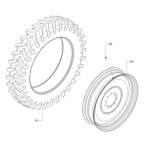 Módulo pneu VF380/90 R46 direito 1264394 (CONJUNTO COMPLETO) Módulo pneu VF380/90 R46 direito 1264394 (CONJUNTO COMPLETO)