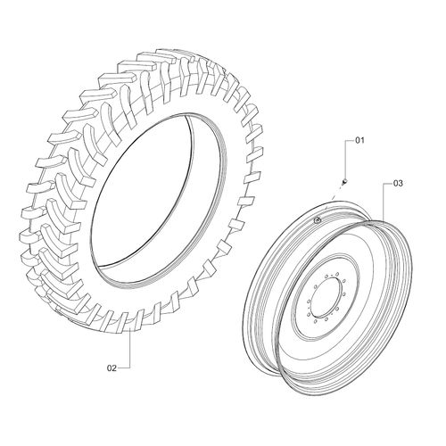 Módulo pneu VF380/90 R46 esquerdo 1264395 (CONJUNTO COMPLETO) Módulo pneu VF380/90 R46 esquerdo 1264395 (CONJUNTO COMPLETO)
