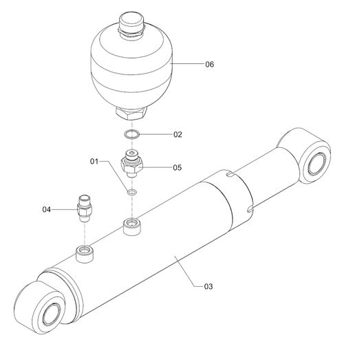 Cilindro hidráulico levante completo 1264675 (CONJUNTO COMPLETO) Cilindro hidráulico levante completo 1264675 (CONJUNTO COMPLETO)
