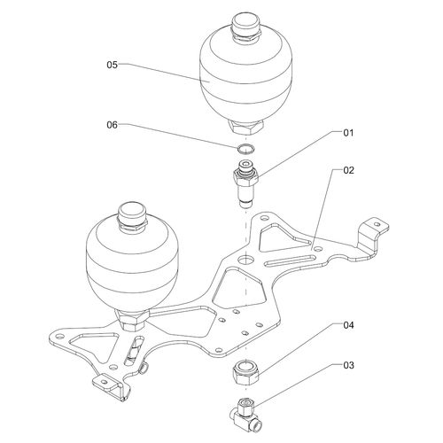 Acumuladores hidráulicos e complementos 1264802 (CONJUNTO COMPLETO) Acumuladores hidráulicos e complementos 1264802 (CONJUNTO COMPLETO)