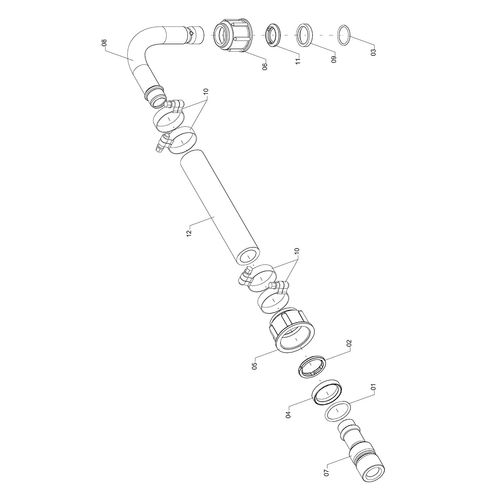 Conj mang de alimentação 3/4 Conj mang de alimentação 3/4