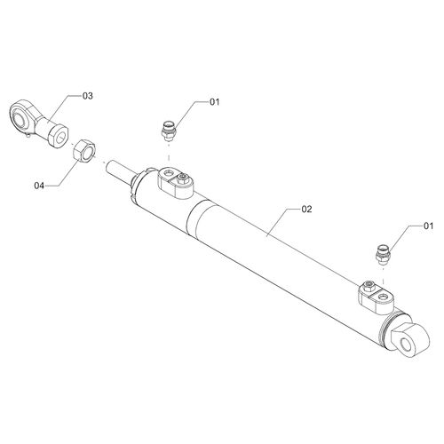 Cilindro hidráulico com conexões 1268350 (CONJUNTO COMPLETO) Cilindro hidráulico com conexões 1268350 (CONJUNTO COMPLETO)