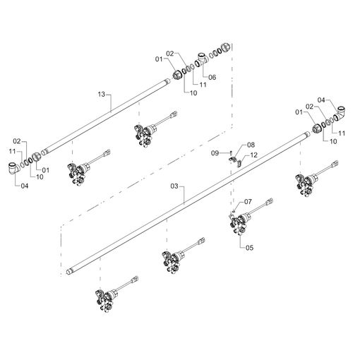 Conjunto - ramal esp. 500mm - 6 bicos 1271407 (CONJUNTO COMPLETO) Conjunto - ramal esp. 500mm - 6 bicos 1271407 (CONJUNTO COMPLETO)