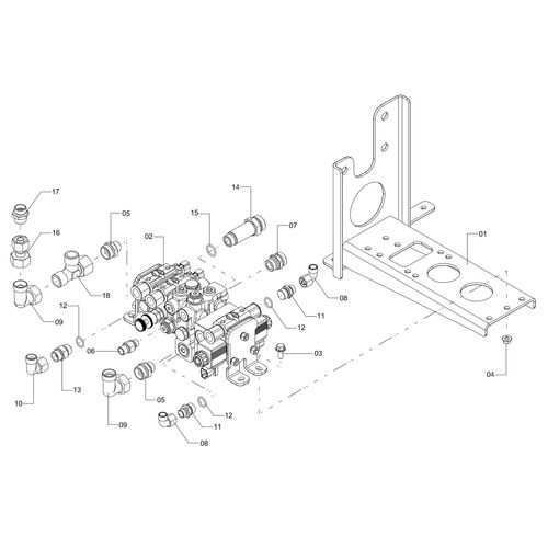 Comando hidráulico principal - bitolador 1271623 (CONJUNTO COMPLETO) Comando hidráulico principal - bitolador 1271623 (CONJUNTO COMPLETO)