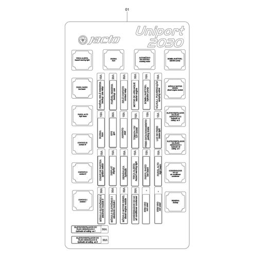 Adesivo relê/fusível inferior - Arbus 1271984 (CONJUNTO COMPLETO) Adesivo relê/fusível inferior - Arbus 1271984 (CONJUNTO COMPLETO)