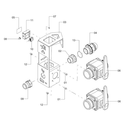 Válvulas e suporte abast bomba centr 3 Válvulas e suporte abast bomba centr 3