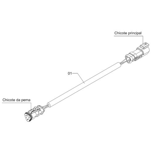 Chicote adaptador bitola 3,60 1276263 (CONJUNTO COMPLETO) Chicote adaptador bitola 3,60 1276263 (CONJUNTO COMPLETO)