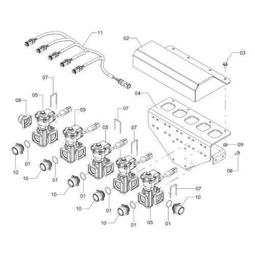 Conjunto valv. seção esquerdo 1276354 (CONJUNTO COMPLETO) Conjunto valv. seção esquerdo 1276354 (CONJUNTO COMPLETO)