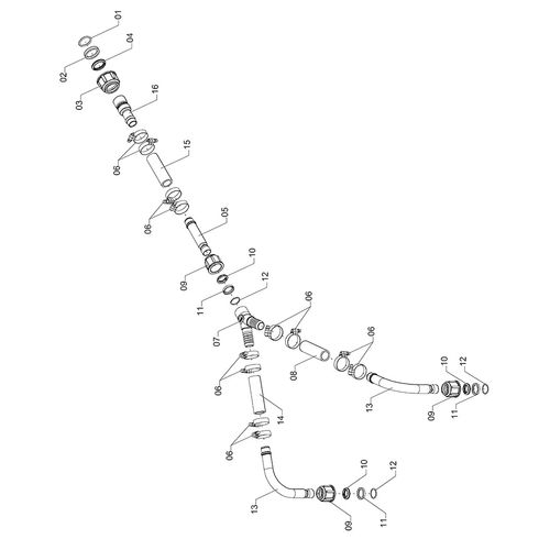Conj mang de alimentação 3/4 Conj mang de alimentação 3/4