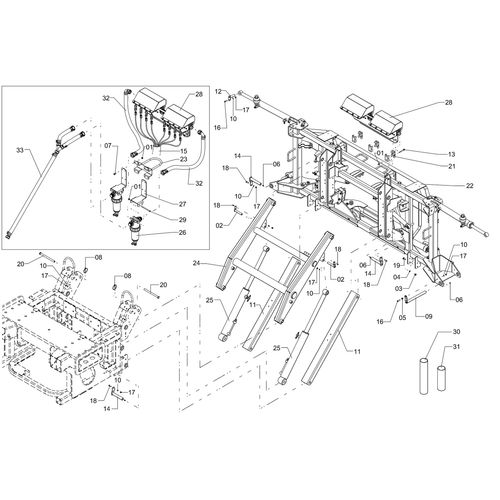 Módulo quadro barra 24m multicont 1278331 (CONJUNTO COMPLETO)