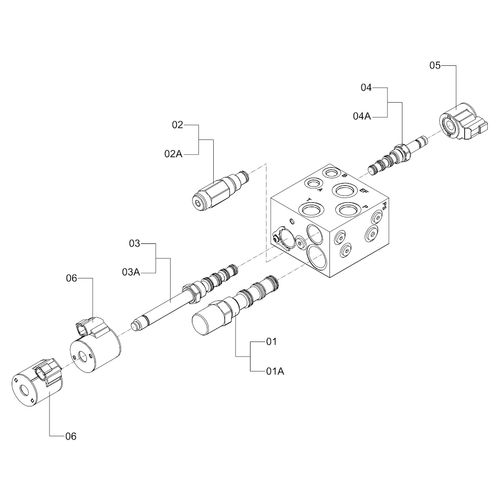 Bloco hidráulico piloto automático 1234933 (CONJUNTO COMPLETO)
