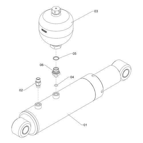 Cilindro hidráulico angular completo 1 1280131 (CONJUNTO COMPLETO) Cilindro hidráulico angular completo 1 1280131 (CONJUNTO COMPLETO)