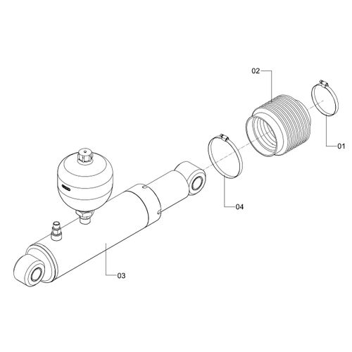 Cilindro ang c/ proteção sanfonada 42m 1293390 (CONJUNTO COMPLETO) Cilindro ang c/ proteção sanfonada 42m 1293390 (CONJUNTO COMPLETO)