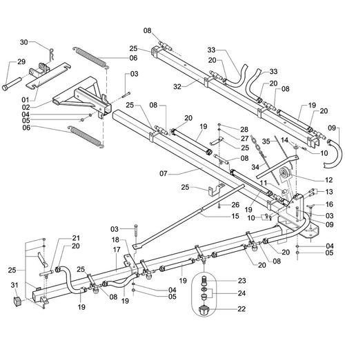 BARRA DE PULVERIZAÇÃO DE 12 METROS 205237 (CONJUNTO COMPLETO) BARRA DE PULVERIZAÇÃO DE 12 METROS 205237 (CONJUNTO COMPLETO)