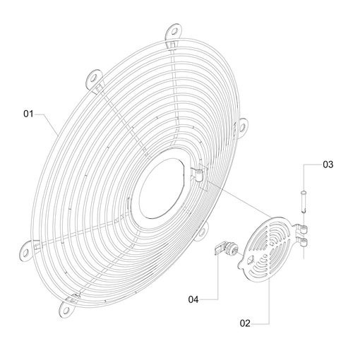 Grade de proteção completa (Ø650) 434076 (CONJUNTO COMPLETO) Grade de proteção completa (Ø650) 434076 (CONJUNTO COMPLETO)