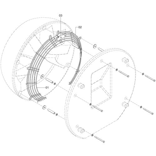 CONJ GRADES LATERAIS - VENT Ø550 1175957 (CONJUNTO COMPLETO)