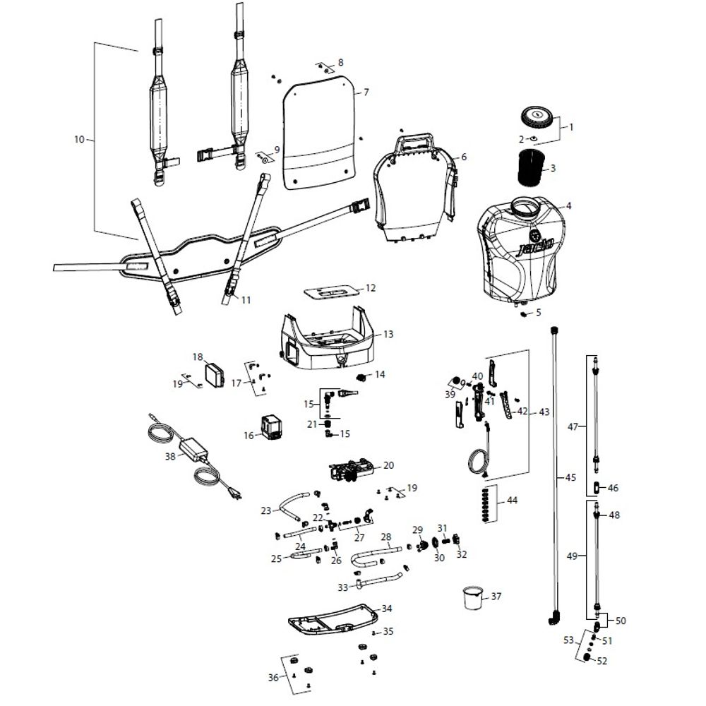 Pulverizador e Dosador Jacto DJB20S 1249031 VERSÃO 2022 Jacto